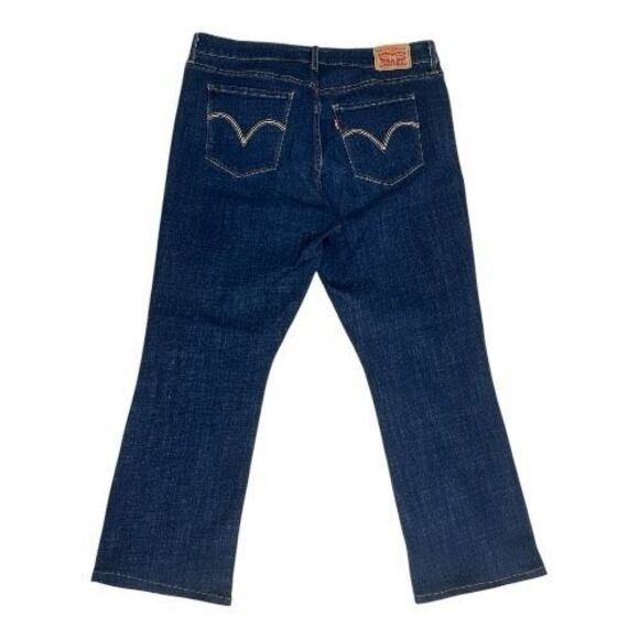 Levi’s Women Blue Denim Jeans Classic Bootcut Size 14 Stretch Embroidered - Picture 12 of 14